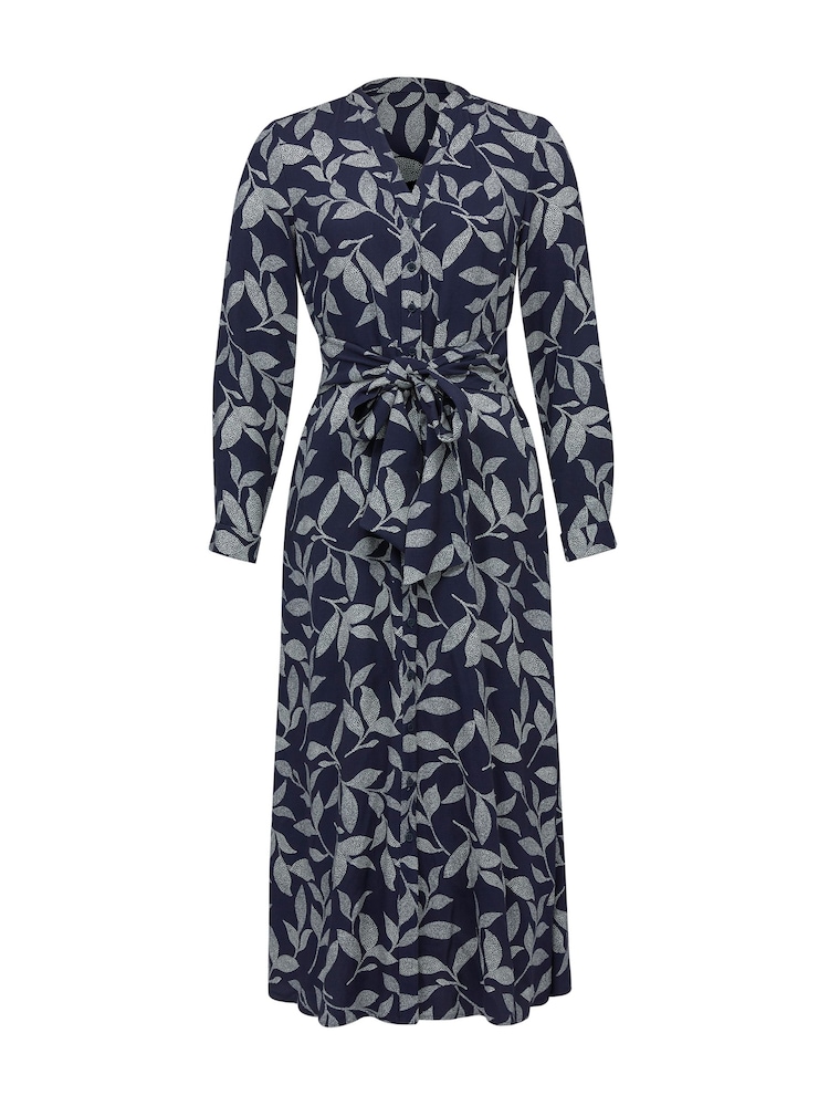 Celtic & Co. Blue Tie Front Midi Dress - Image 2 of 7