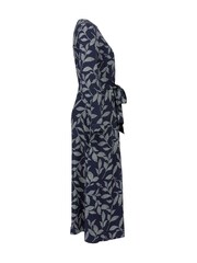 Celtic & Co. Blue Tie Front Midi Dress - Image 4 of 7