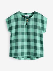 Celtic & Co. Green Button Detail Top - Image 2 of 2