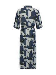 Celtic & Co. Blue Half Sleeve Midi Shirt Dress - Image 4 of 5