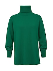 Celtic & Co. Green Geelong Slouch Roll Neck Jumper - Image 2 of 7