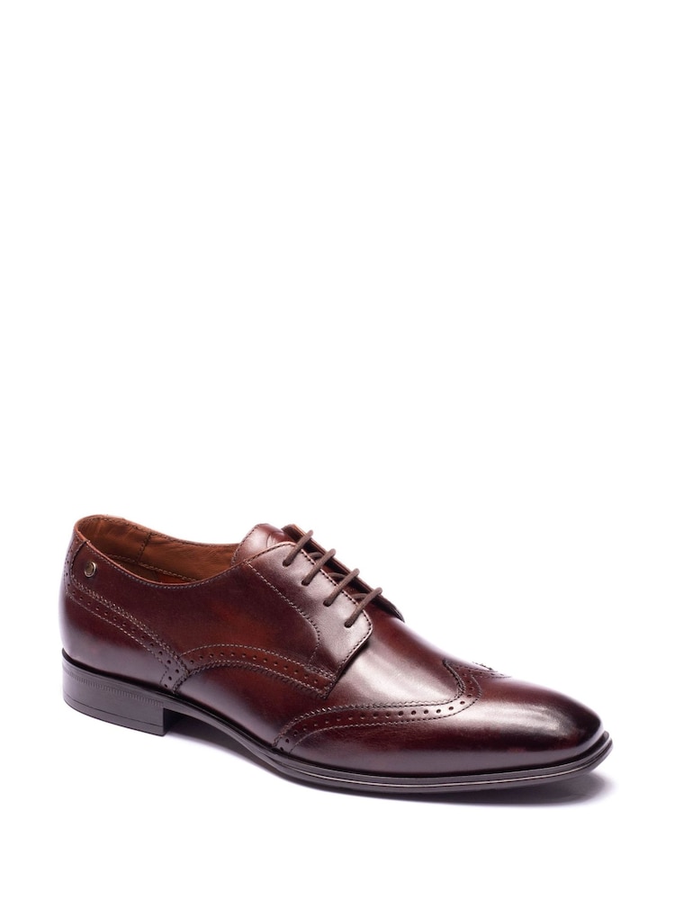 Шоколадты қоңыр - Base London Sloane Brogue Shoes - 3суретінің 1 суреті