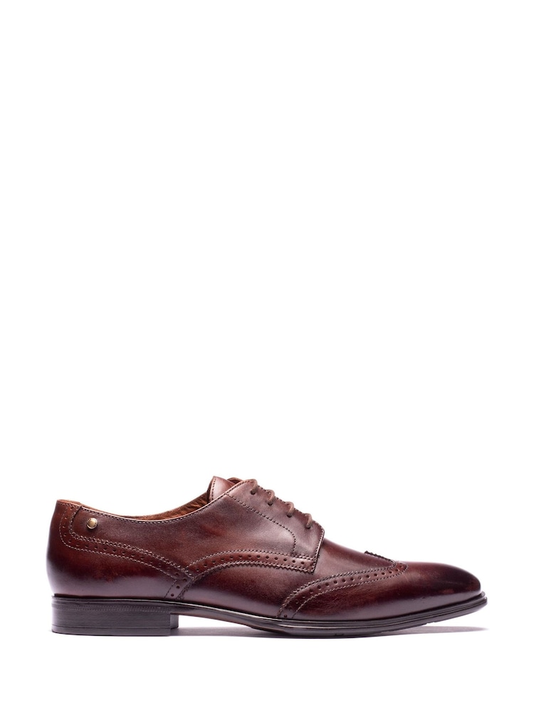 Шоколадты қоңыр - Base London Sloane Brogue Shoes - 3суретінің 2 суреті