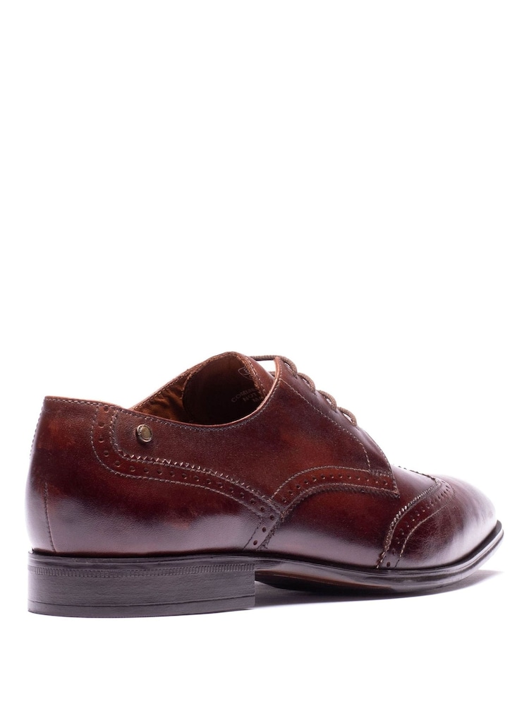 Шоколадты қоңыр - Base London Sloane Brogue Shoes - 3суретінің 3 суреті
