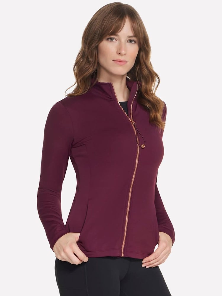 Skechers Red GOFlex Harmony Full Zip Jacket - Image 1 of 4 Skechers Red GOFlex Harmony Full Zip Jacket - Image 1 of 4