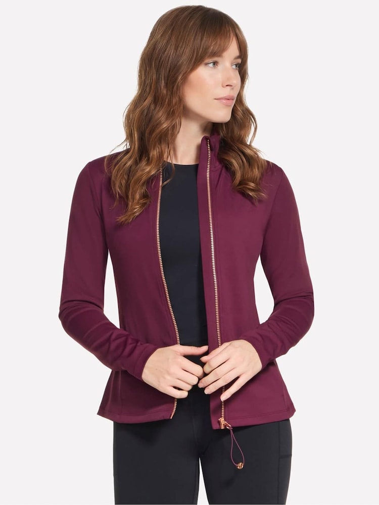 Skechers Red GOFlex Harmony Full Zip Jacket - Image 4 of 4 Skechers Red GOFlex Harmony Full Zip Jacket - Image 4 of 4