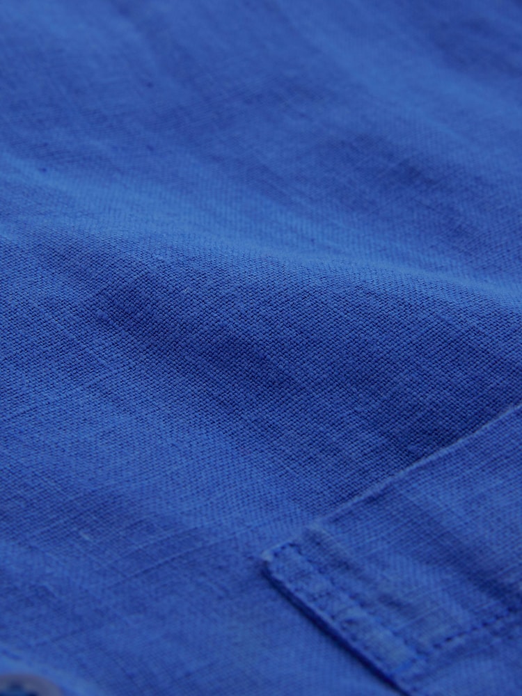 Celtic & Co. Blue Linen Button Through Dress - Image 7 of 7