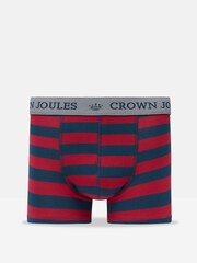 Joules Crown Joules Navy & Red Crest Pack of Two Cotton Boxers - Image 3 of 4