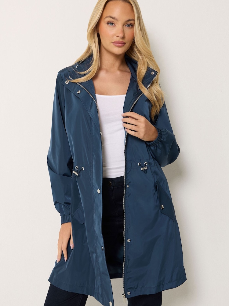 M&Co Blue Rain Jacket - Image 1 of 6 M&Co Blue Rain Jacket - Image 1 of 6