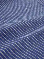 Celtic & Co. Blue Linen/Cotton Scoop Neck T-Shirt - Image 4 of 5