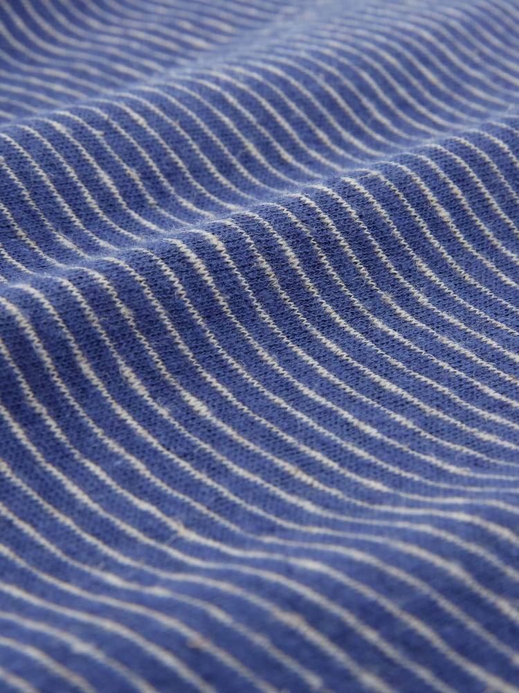 Celtic & Co. Blue Linen/Cotton Scoop Neck T-Shirt - Image 5 of 5
