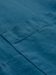 Celtic & Co. Blue Linen Long Sleeve Jumpsuit - Image 5 of 5