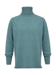 Celtic & Co. Green Geelong Slouch Roll Neck Jumper - Image 4 of 8