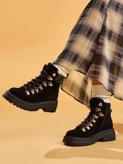 Hush Puppies Black Robyn Hiker Boots - Image 1 of 6