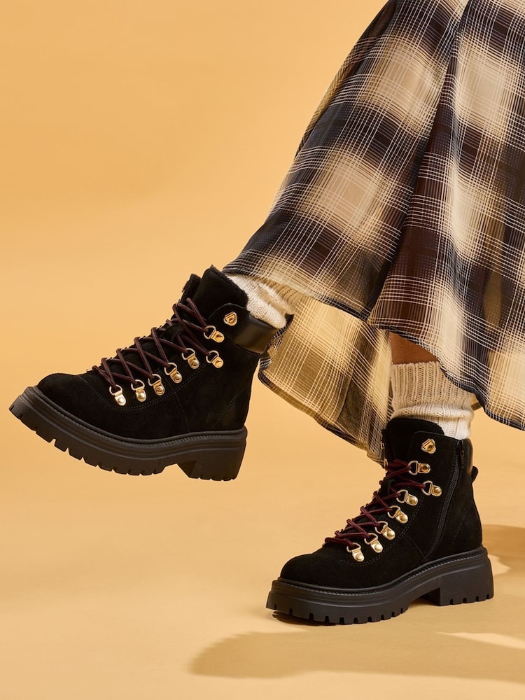 Hush Puppies Black Robyn Hiker Boots - Image 1 of 6 Hush Puppies Black Robyn Hiker Boots - Image 1 of 6