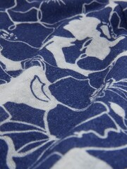 Celtic & Co. Blue Linen / Cotton Scoop Neck T-Shirt - Image 2 of 3