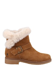 Hush Puppies Brown Hannah Wide Fit Boots - Image 1 of 4
