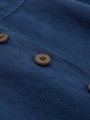 Celtic & Co. Blue Linen V Neck Sleeveless Jumpsuit - Image 6 of 8