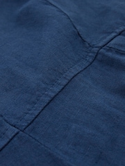 Celtic & Co. Blue Linen V Neck Sleeveless Jumpsuit - Image 8 of 8