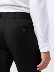Antique Rogue Black Slim Fit Texture Stretch Trousers - Image 2 of 4