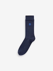 Jeff Banks Brown Recycled Cotton Classic Crew Socks 7 Pack - Image 3 of 8