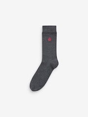 Jeff Banks Brown Recycled Cotton Classic Crew Socks 7 Pack - Image 7 of 8