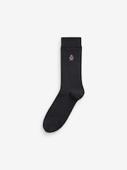 Jeff Banks Brown Recycled Cotton Classic Crew Socks 7 Pack - Image 8 of 8