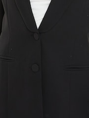 Quiz Black Woven Tailored Blazer - Image 4 of 4