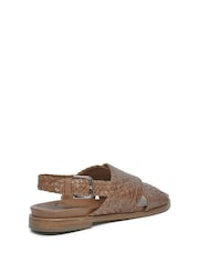 Celtic & Co. Leather Woven Cross-Over Sandals - Image 4 of 7