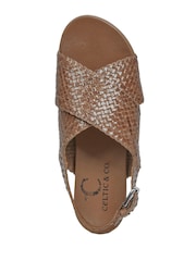 Celtic & Co. Leather Woven Cross-Over Sandals - Image 6 of 7