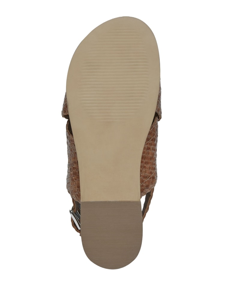Celtic & Co. Leather Woven Cross-Over Sandals - Image 7 of 7