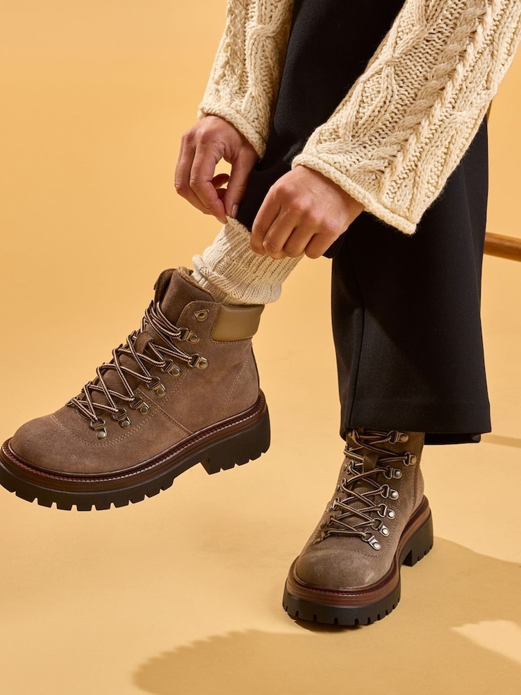 Hush Puppies Grey Robyn Hiker Boots - Image 2 of 6 Hush Puppies Grey Robyn Hiker Boots - Image 2 of 6