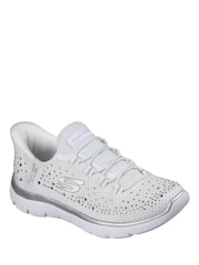 Skechers White Summits Brilliant Shine Trainers - Image 2 of 3
