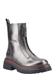 Hush Puppies Silver Roxanna Zip Boots - Image 4 of 6