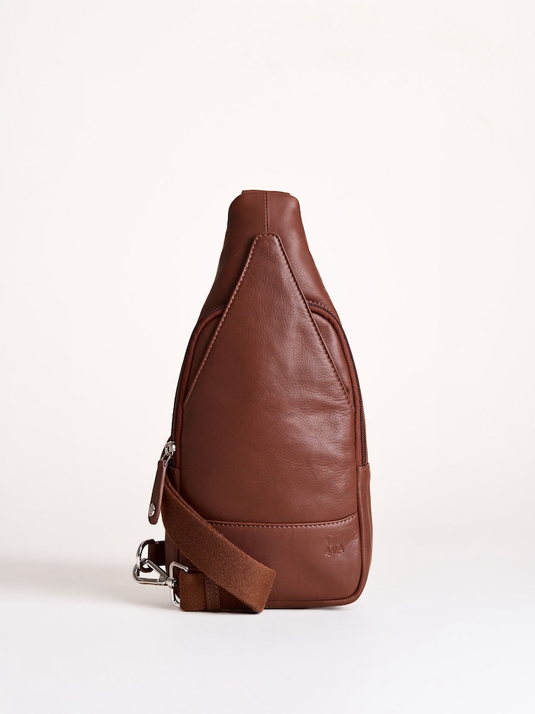 Lakeland Leather Brown Langham Sling Backpack - Image 2 of 5 Lakeland Leather Brown Langham Sling Backpack - Image 2 of 5