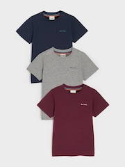 Paul Smith Junior Boys Signature T-Shirts 3 Pack - Image 1 of 6