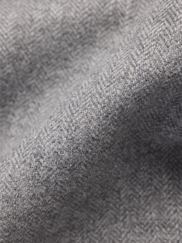 Antique Rogue Grey Slim Fit Baxter Pale Herringbone Jacket - Image 4 of 4 Antique Rogue Grey Slim Fit Baxter Pale Herringbone Jacket - Image 4 of 4
