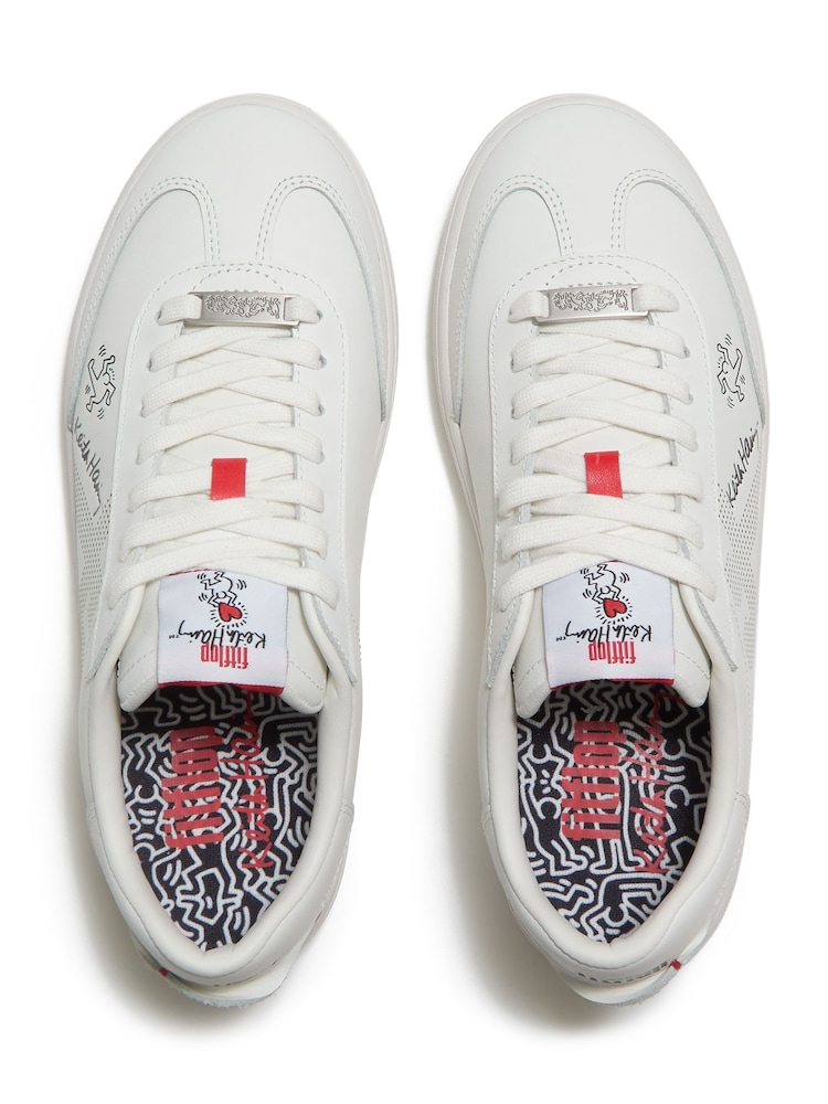 FitFlop White Fitflop X Keith Haring The Dash Ff Trainers - Image 2 of 4 FitFlop White Fitflop X Keith Haring The Dash Ff Trainers - Image 2 of 4