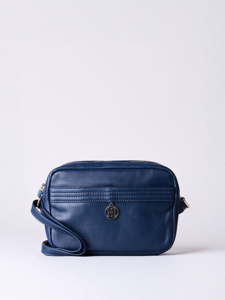 Lakeland Leather Blue Cartmel Boxy Cross-Body Bag - Image 2 of 7 Lakeland Leather Blue Cartmel Boxy Cross-Body Bag - Image 2 of 7