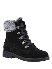 Hush Puppies Black Florence Wide Fit Boots - Image 3 of 4