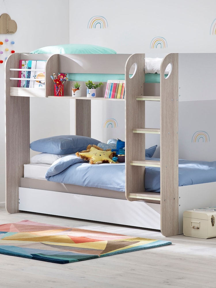 Julian Bowen Taupe Brown Mars Bunk Bed with Pull Out Underbed - Image 2 of 4