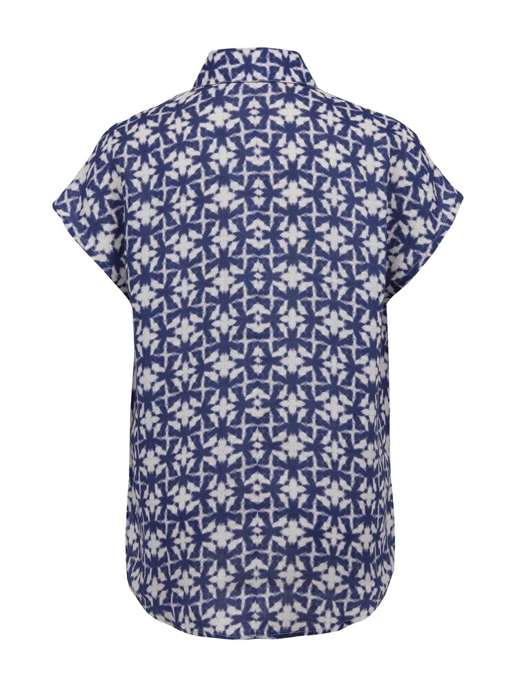 Celtic & Co. Blue Linen Drape Shirt - Image 2 of 4