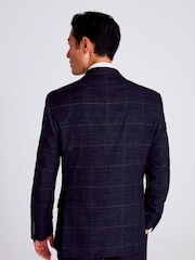 MOSS Navy Blue Tailored Check Jacket - Image 3 of 6