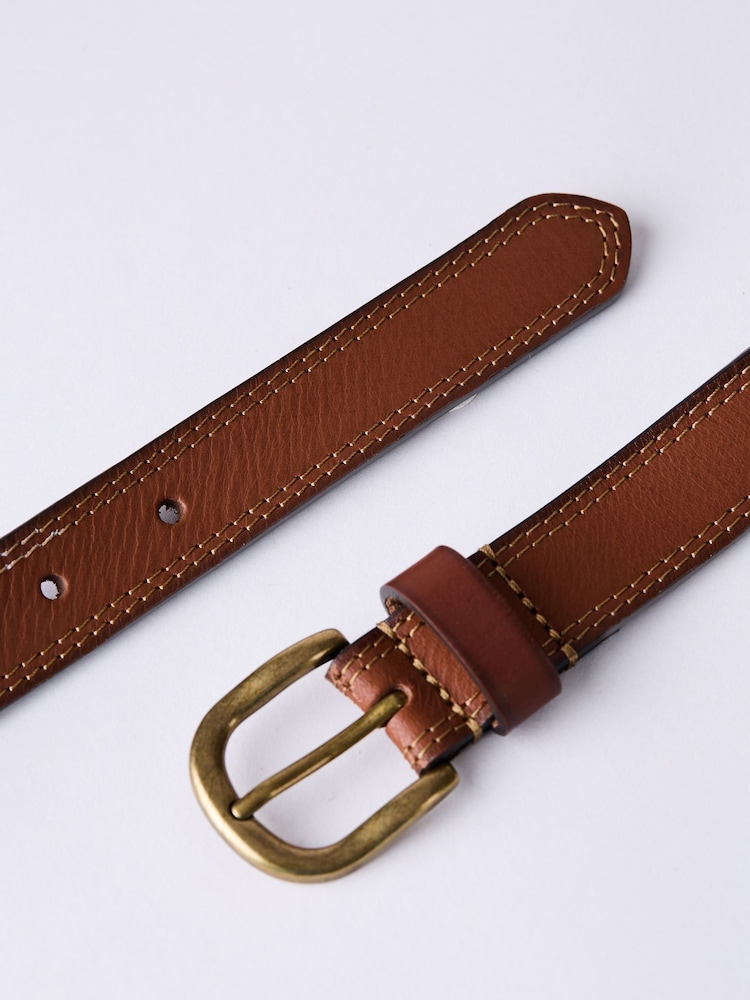 Lakeland Leather Brown Keisley Twin Stitch Belt - Image 4 of 4 Lakeland Leather Brown Keisley Twin Stitch Belt - Image 4 of 4