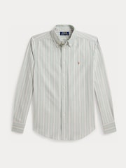Polo Ralph Lauren Green Button Down Stripe Oxford Shirt - Image 1 of 3