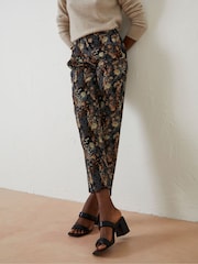 FatFace Black Isobelle Jacquard Trousers - Image 1 of 6
