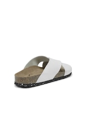 Celtic & Co. Nubuck Crossover White Slides - Image 4 of 7