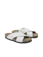 Celtic & Co. Nubuck Crossover White Slides - Image 5 of 7