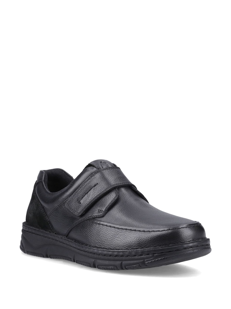 Hush Puppies Black Forde Touch Fastening Shoes - Image 2 of 4 Hush Puppies Black Forde Touch Fastening Shoes - Image 2 of 4