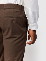 Antique Rogue Brown Slim Fit Harley Flannel Trousers - Image 2 of 2